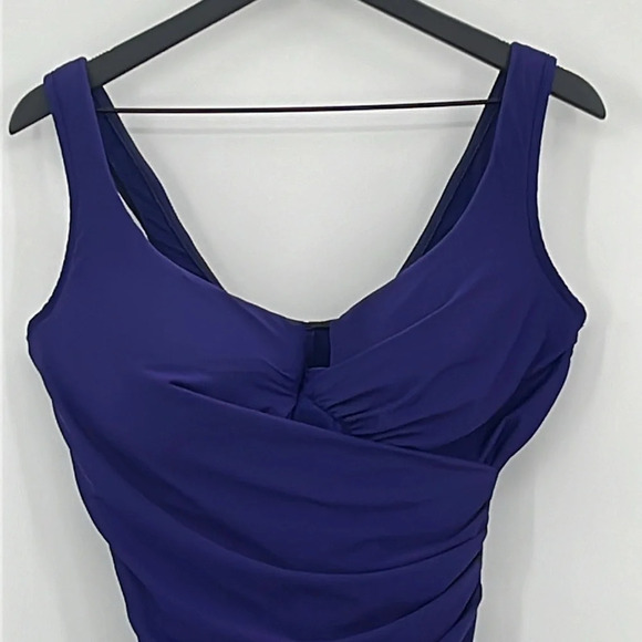 Miraclesuit 2023 Solid One Piece Plus Size Swim Suit in Cobalt - Size 20W - Picture 2 of 8